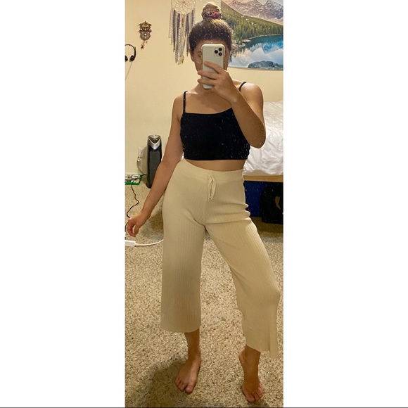 Unbranded | Ribbed Knit Lounge Drawstring Pants - Picture 3 of 4